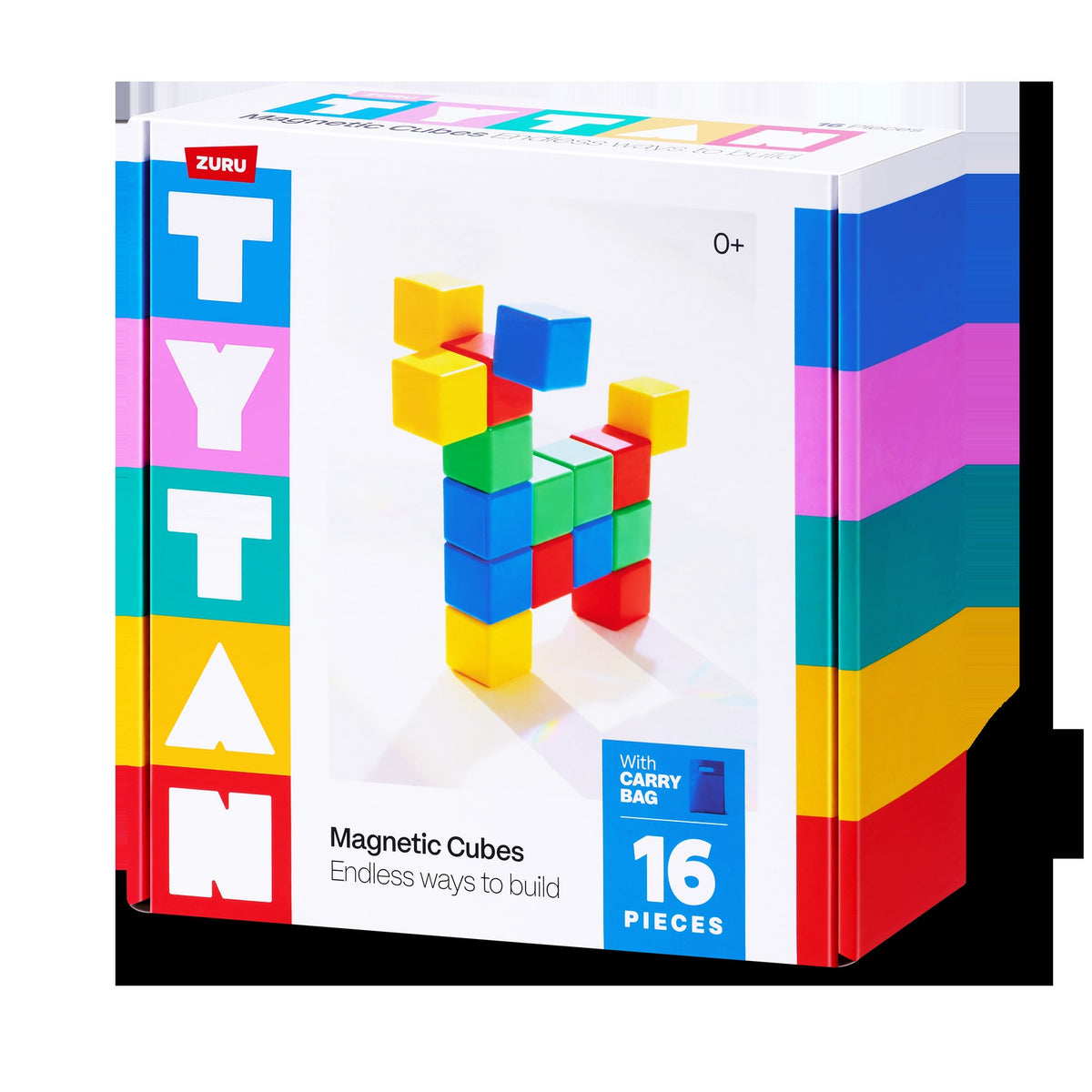 Tytan 16 stykki 3d segulkubbar