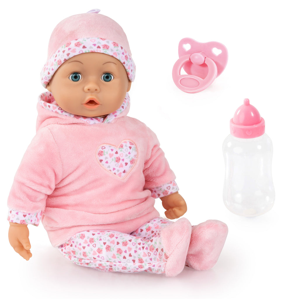 First Word Baby 38cm Ljósbleik föt