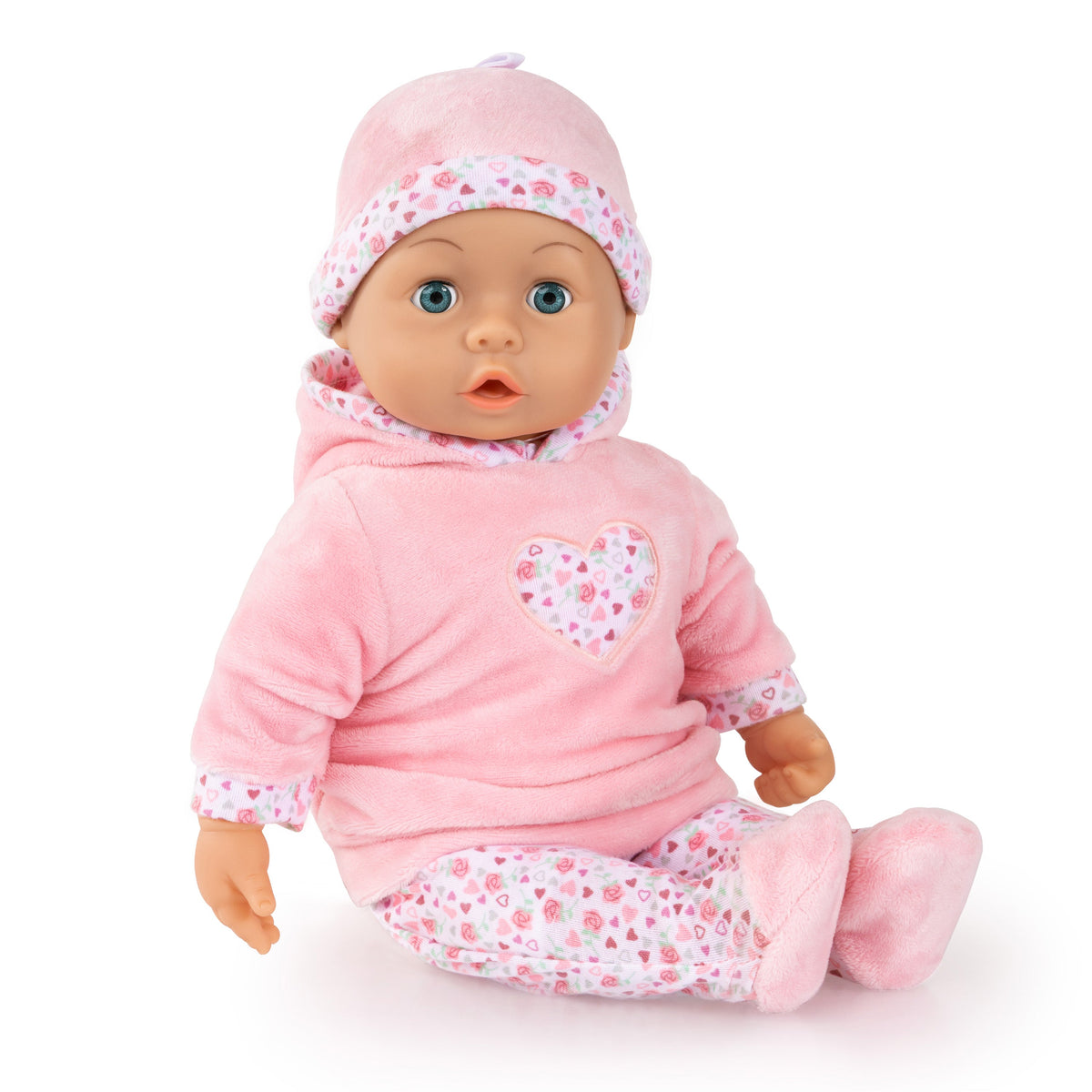 First Word Baby 38cm Ljósbleik föt