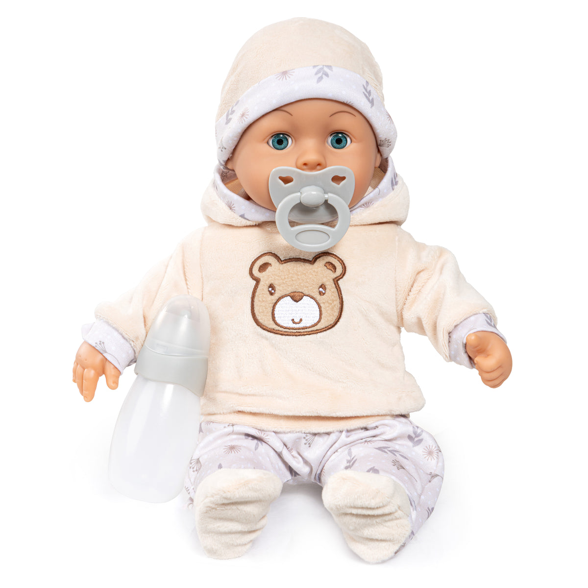 First Word Baby 38cm Beige föt með bangsa