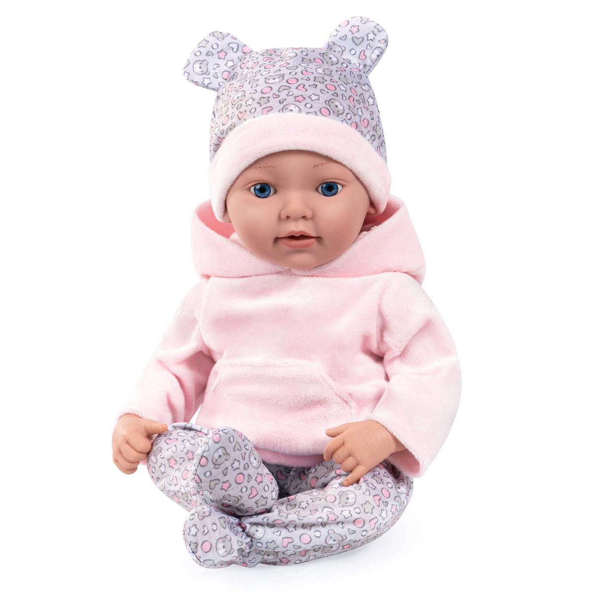 First Word Baby 38cm  Ljósbleik föt