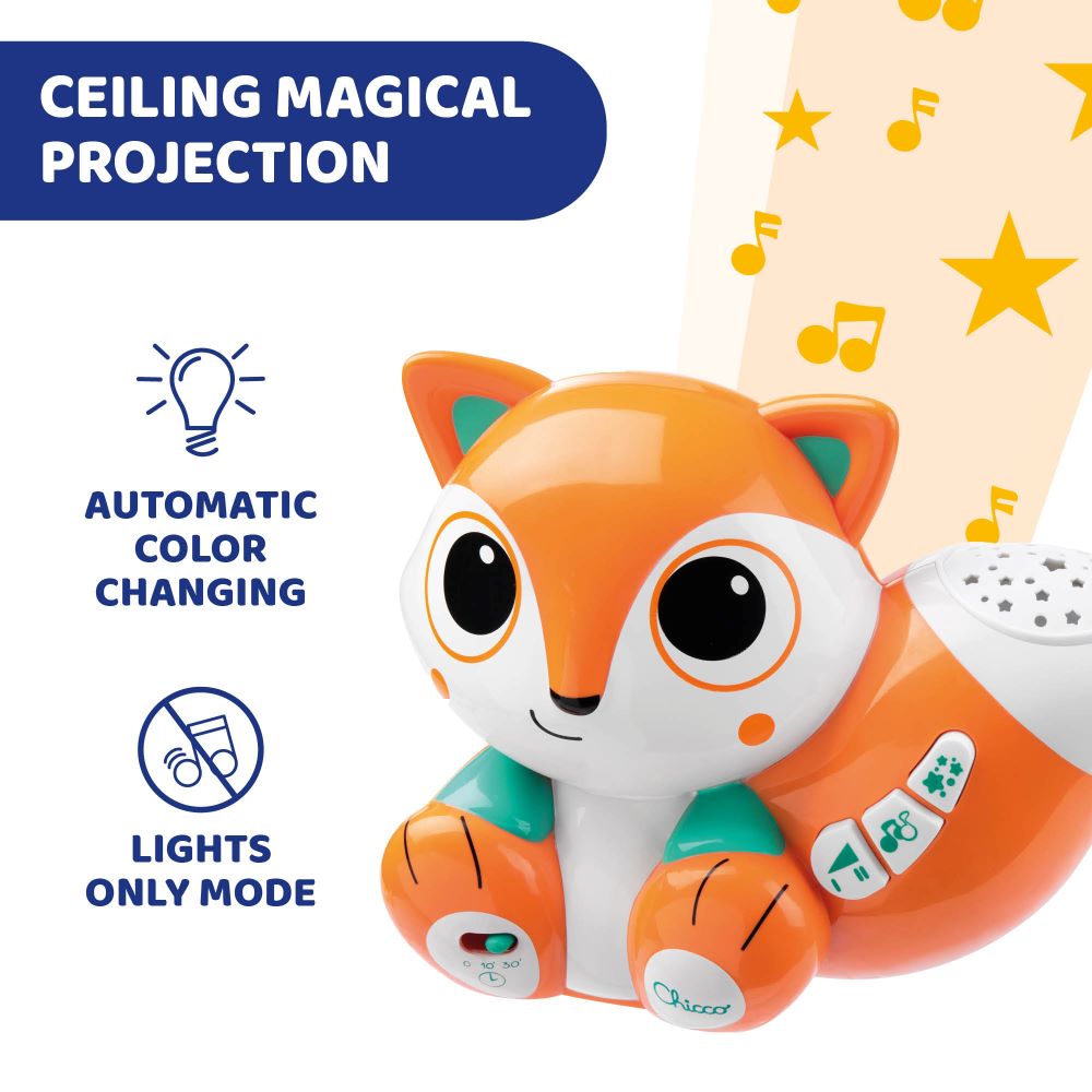 Chicco Foxy refur spiladós og skjávarpi