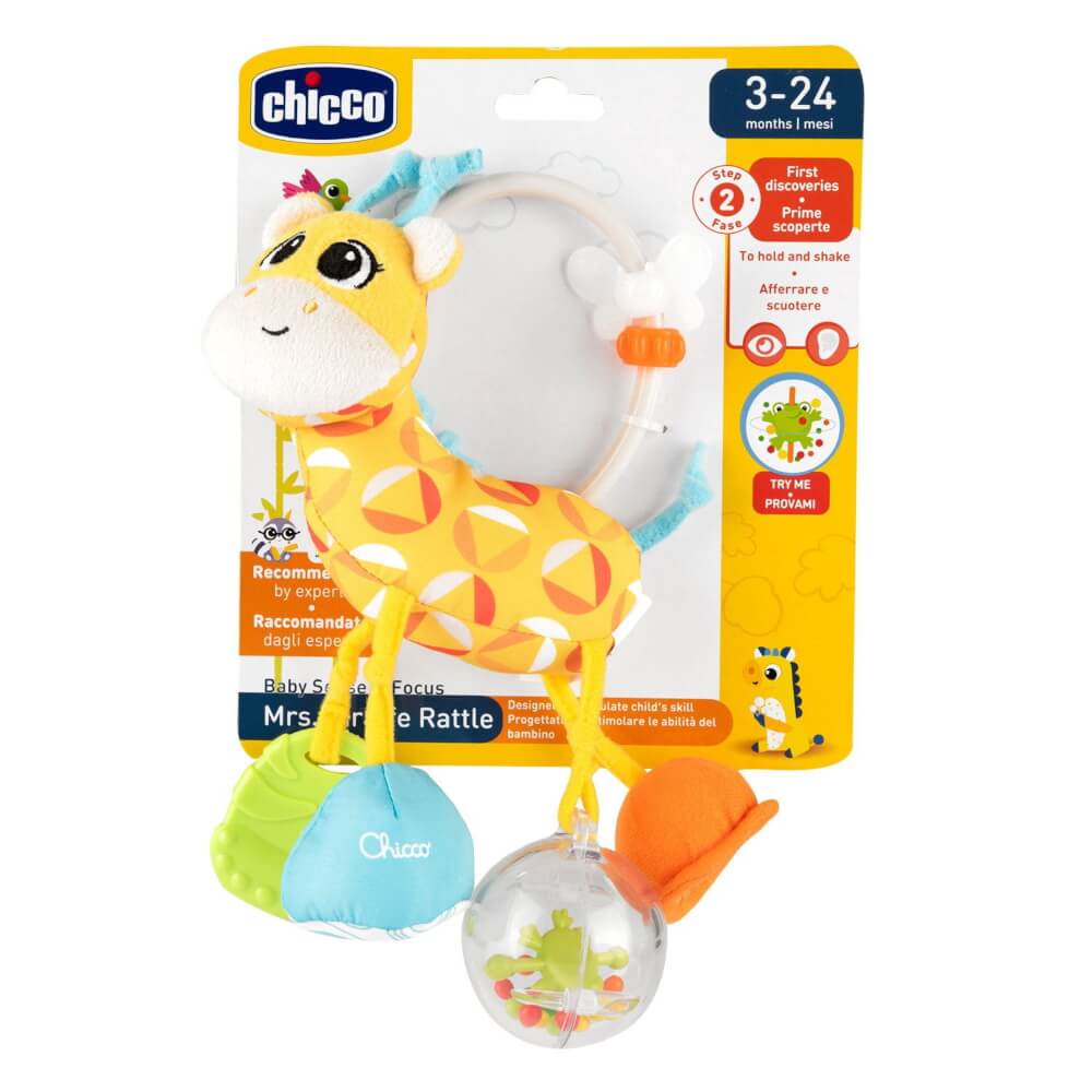 Chicco Gíraffi mjúkur með hringlum