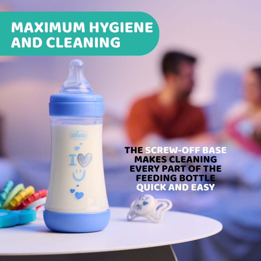 Chicco Perfect5 240ml peli XO blár