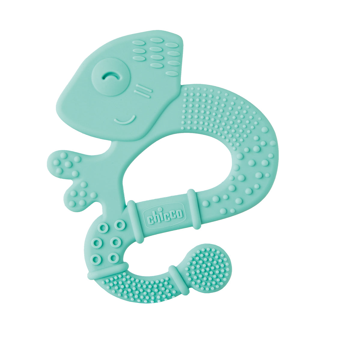 Chicco tannhring silicone blár +2mán