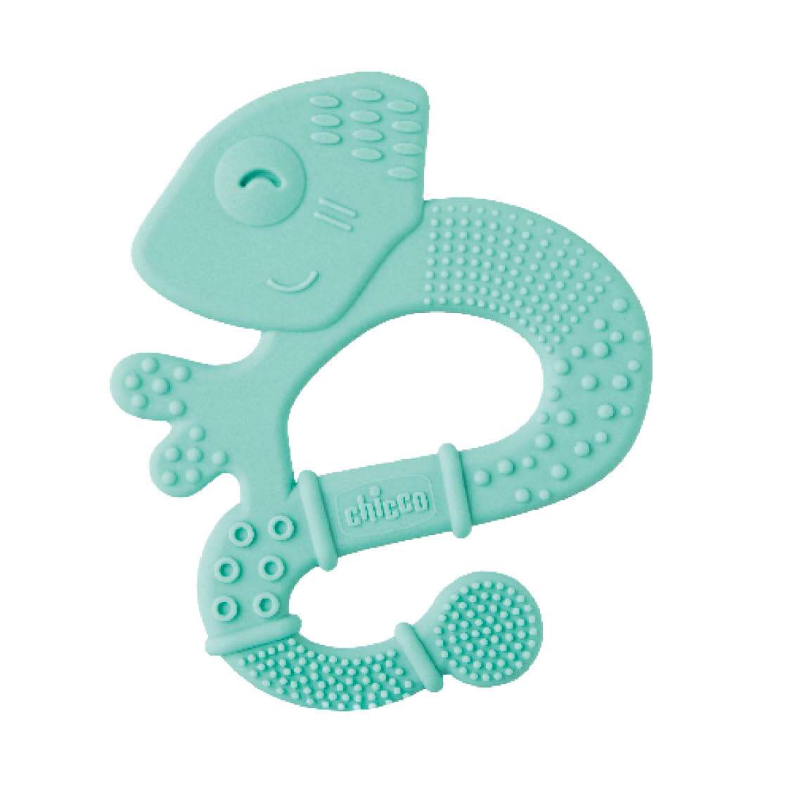 Chicco tannhring silicone blár +2mán