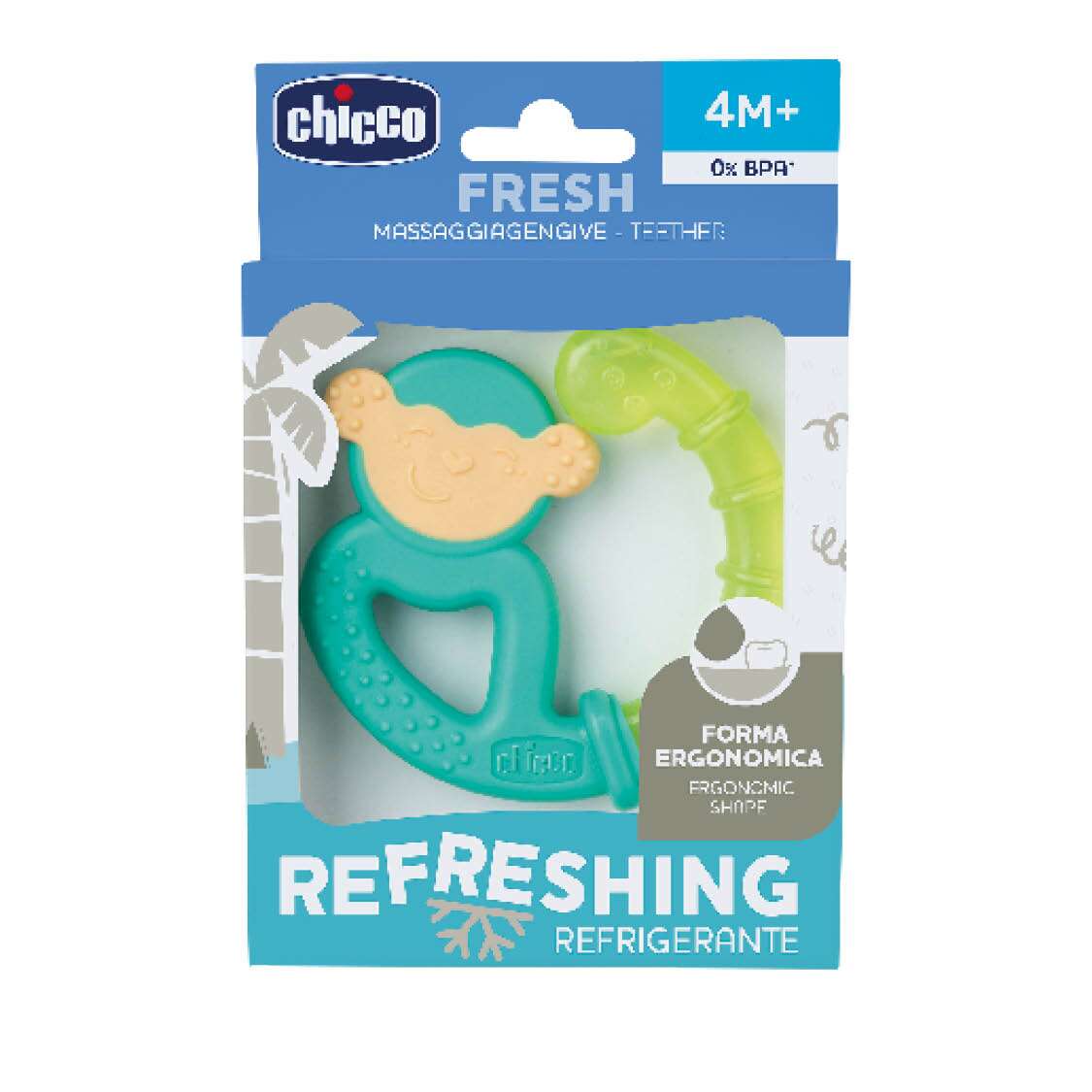 Chicco tann/kæli hringur  Api/Letidyr +4
