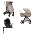 Chicco Bellagio Primo kerra með vagnstykki Como lake með Chicco Kory bílstól og 360 gráðu isofix base