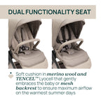 Chicco Bellagio Primo kerra með vagnstykki Como lake með Chicco Kory bílstól og 360 gráðu isofix base
