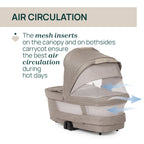 Chicco Bellagio Primo kerra með vagnstykki Como lake með Chicco Kory bílstól og 360 gráðu isofix base