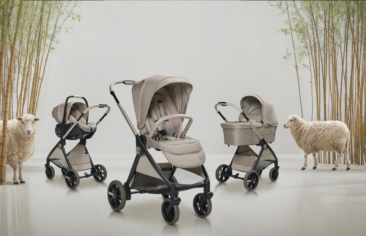 Chicco Bellagio Primo kerra með vagnstykki Como lake með Chicco Kory bílstól og 360 gráðu isofix base