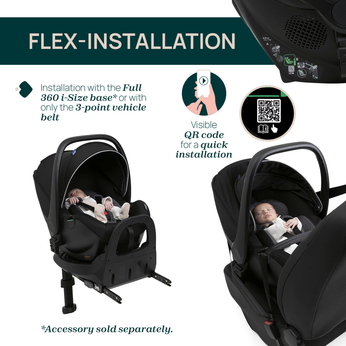 Chicco Bellagio Primo kerra með vagnstykki Como lake með Chicco Kory bílstól og 360 gráðu isofix base