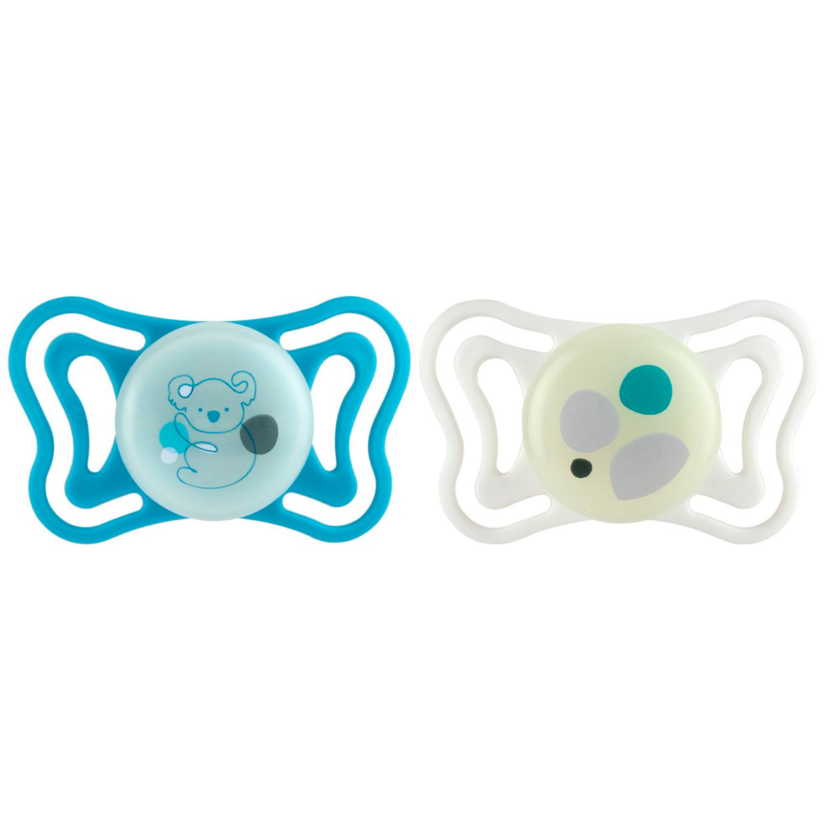 Chicco Glow in the dark snuð 16-36M 2 í pakka