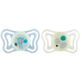 Chicco Glow in the dark snuð 2-6M 2 í pakka