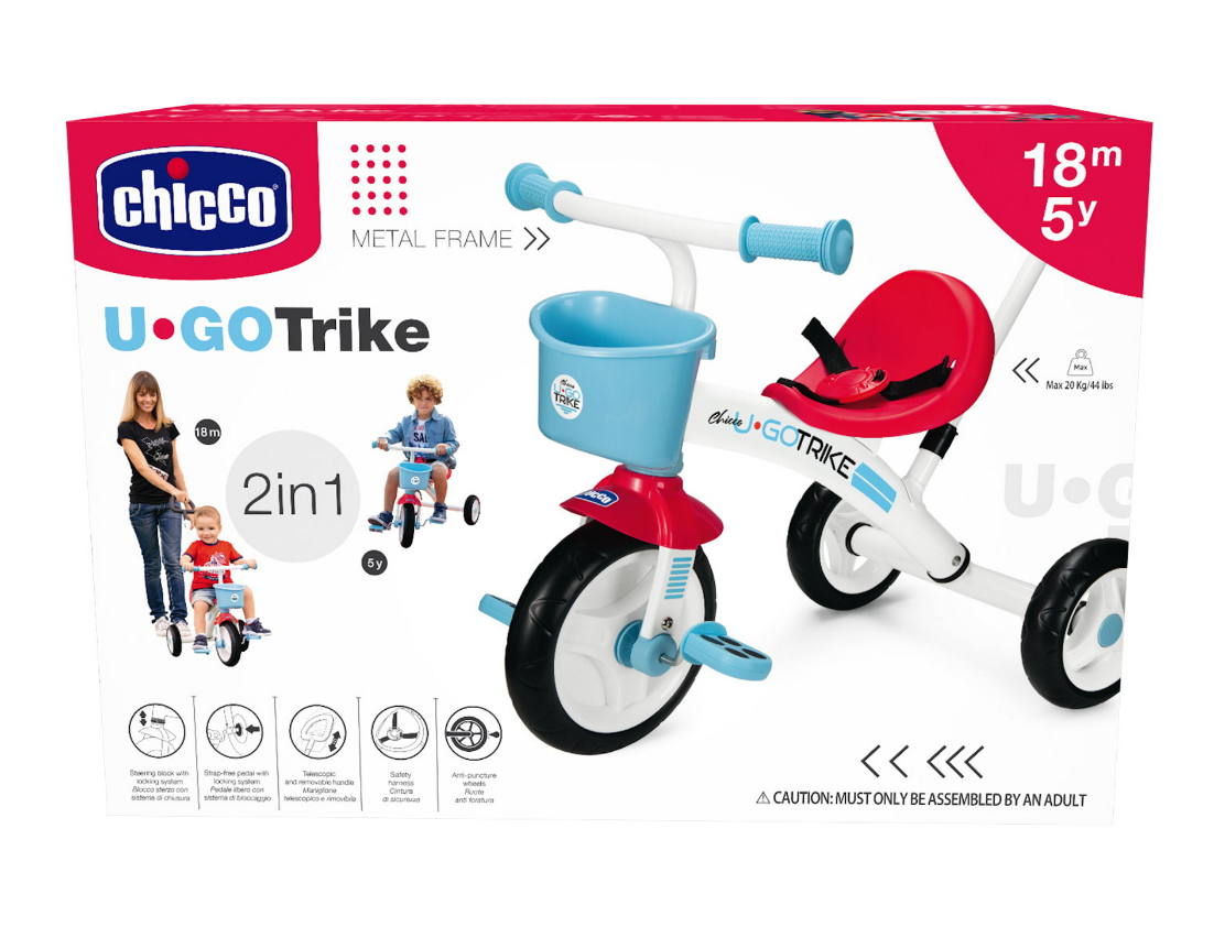 Chicco Þríhjól m/ foreldrastöng