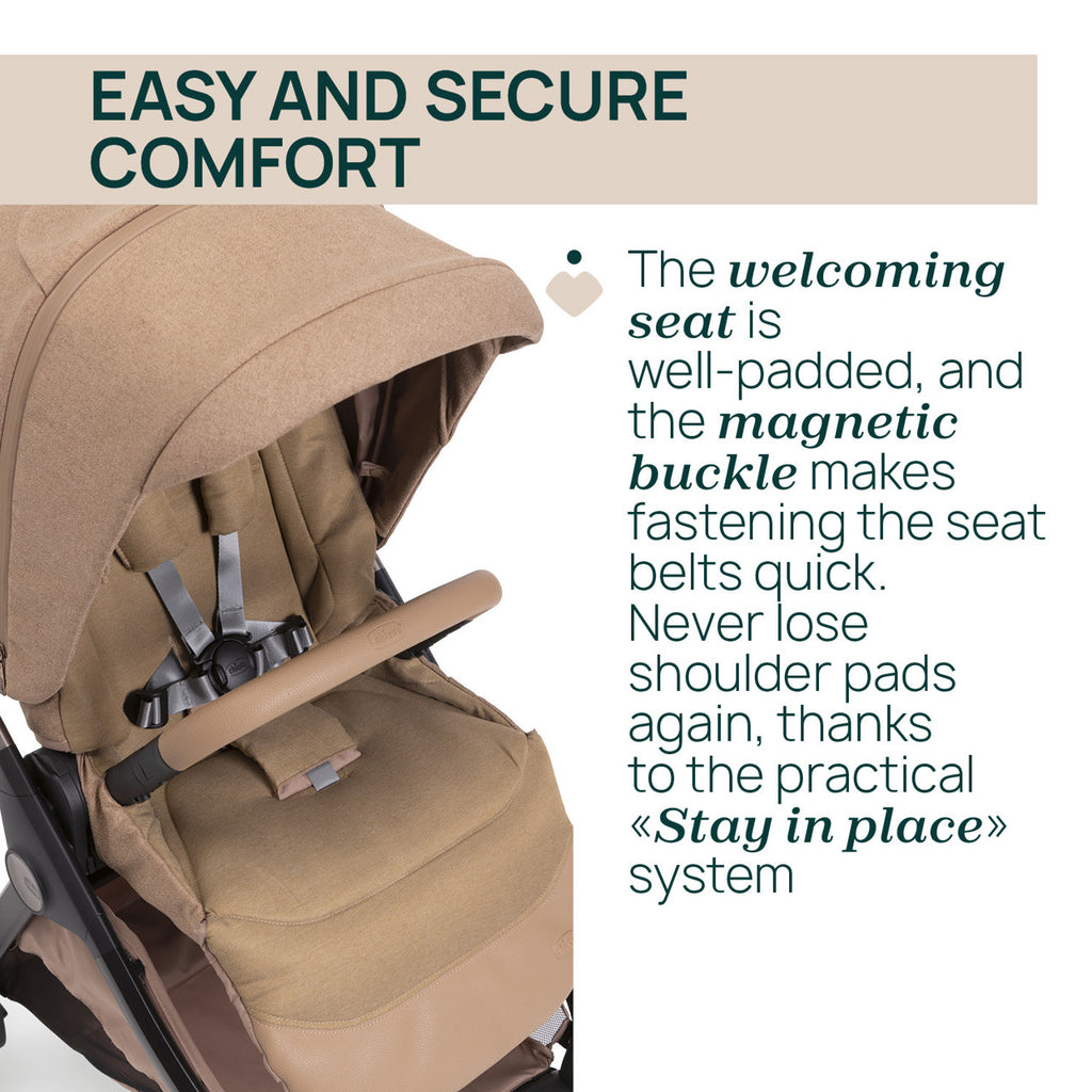 4-1 Chicco Bellagio kerra, vagnstykki CARMEL -First Recline bílstóll og 360 isofix base