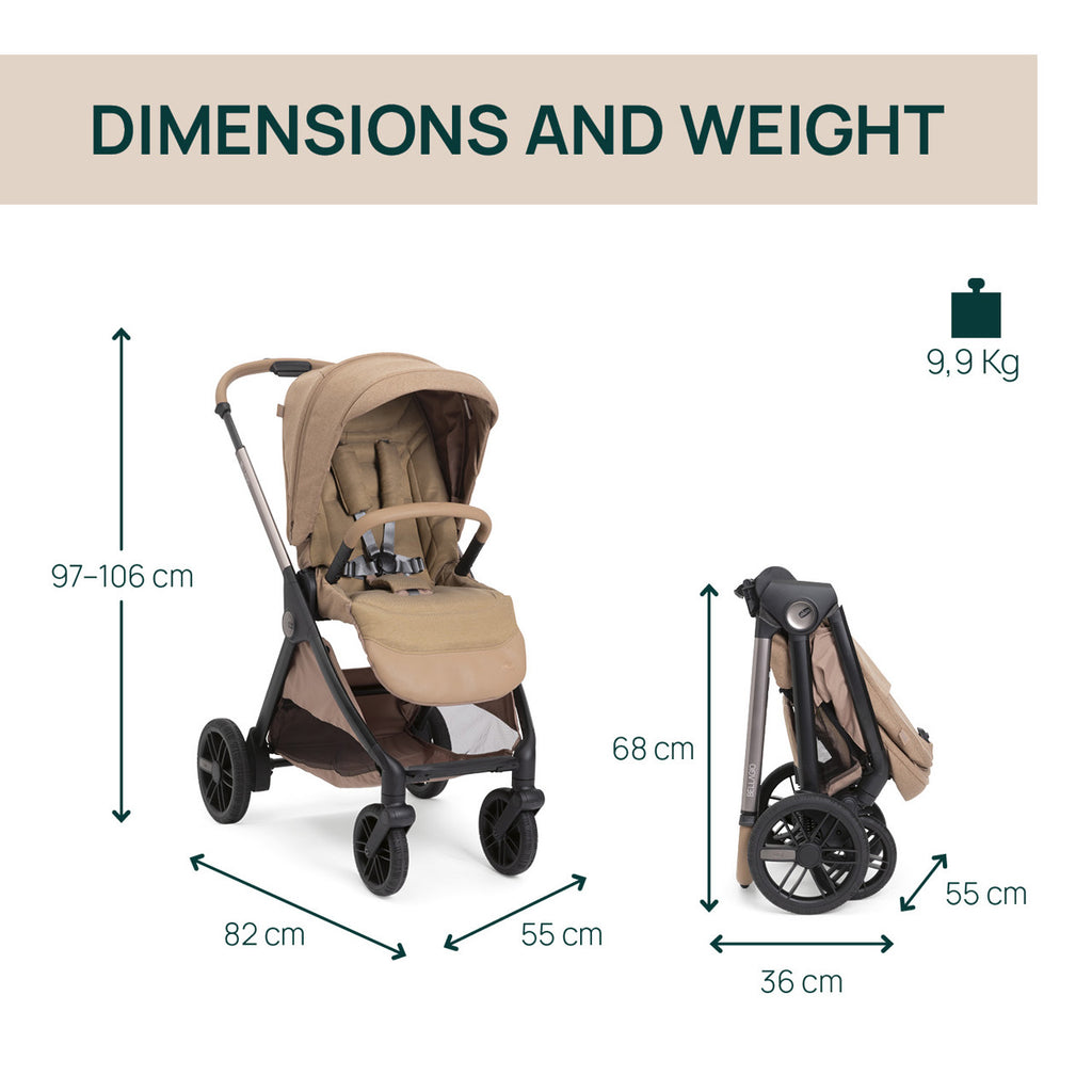 4-1 Chicco Bellagio kerra, vagnstykki CARMEL -First Recline bílstóll og 360 isofix base