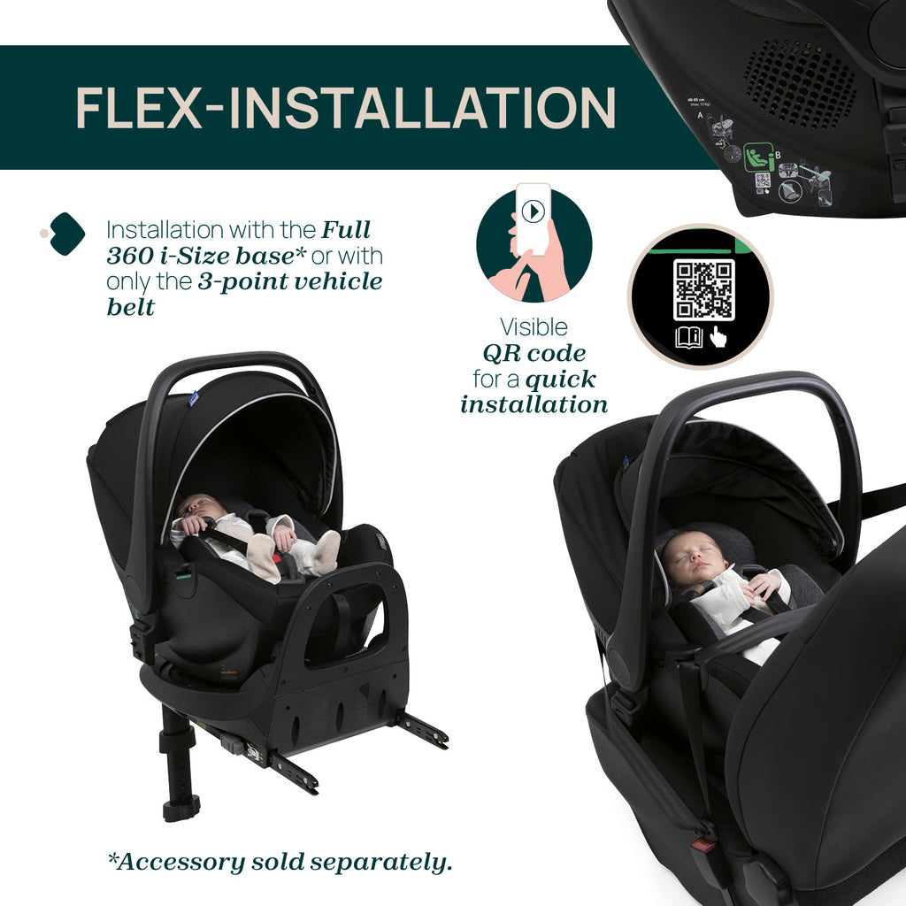 4-1 Chicco Bellagio kerra, vagnstykki CARMEL 0-22kg - Kory bílstóll og 360 isofix base