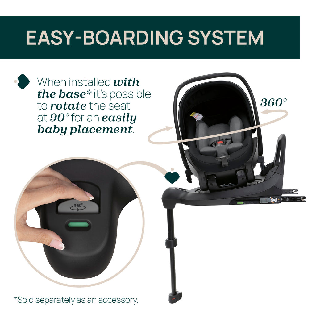 Chicco Bellagio kerra  með vagnstykki Svört 0-22kg - First recline bílstóll og 360 isofix base