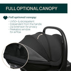 Chicco Bellagio kerra  með vagnstykki Svört 0-22kg - First recline bílstóll og 360 isofix base