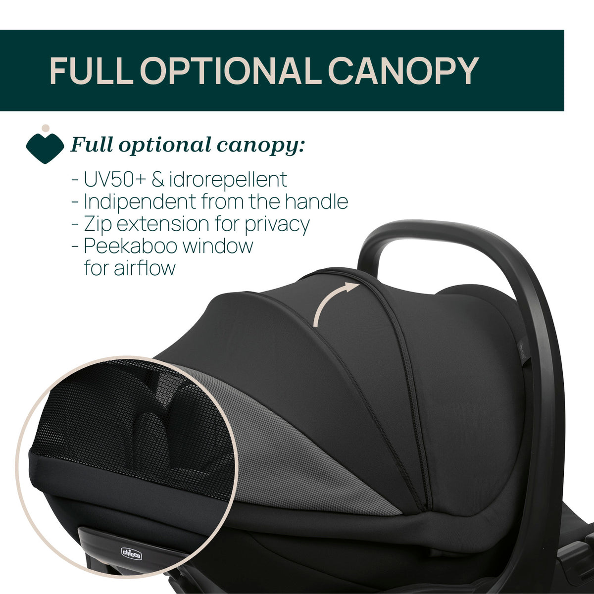Chicco Bellagio kerra  með vagnstykki Svört 0-22kg - First recline bílstóll og 360 isofix base