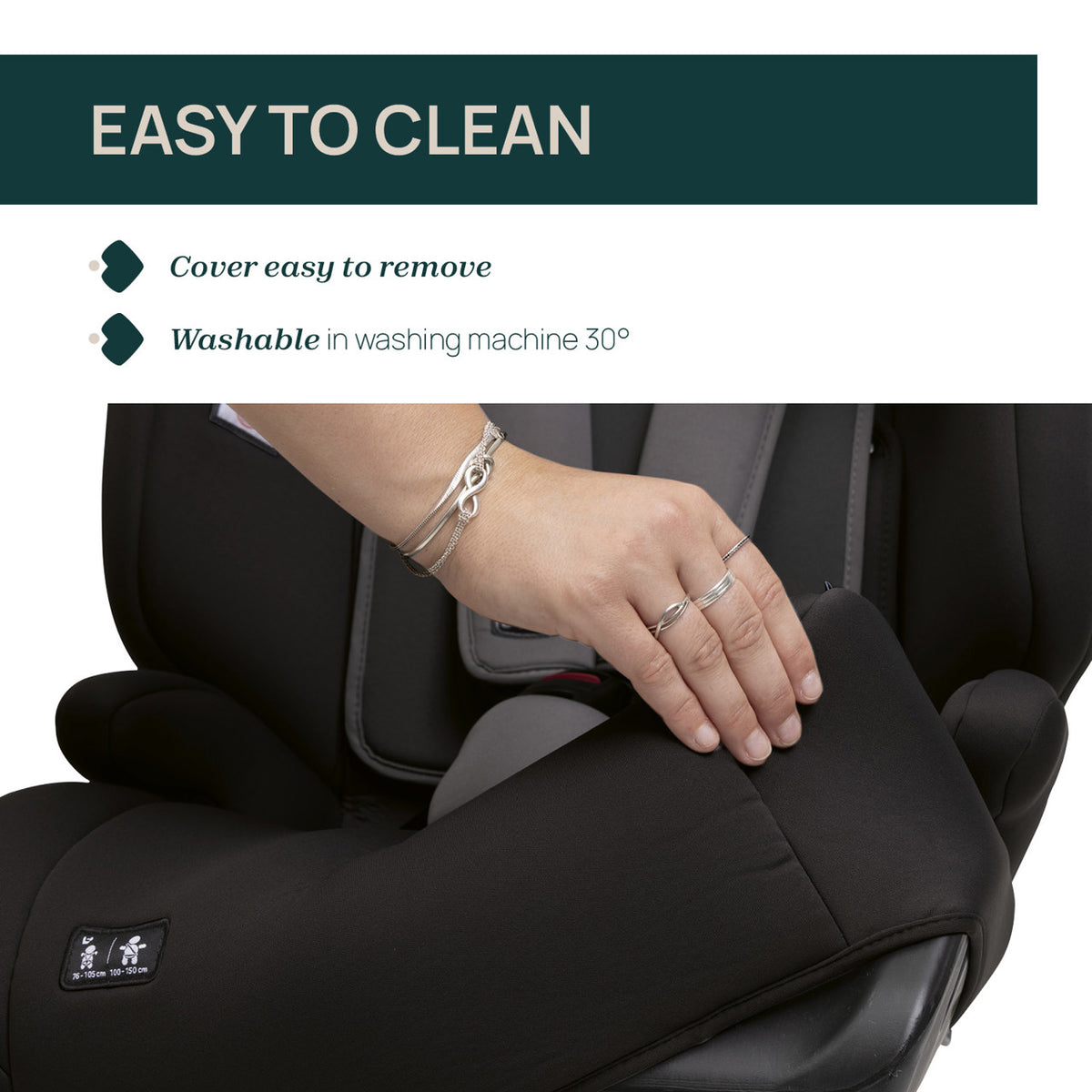 GRO-UP I-SIZE BABY BÍLSTÓLL PURE BLACK