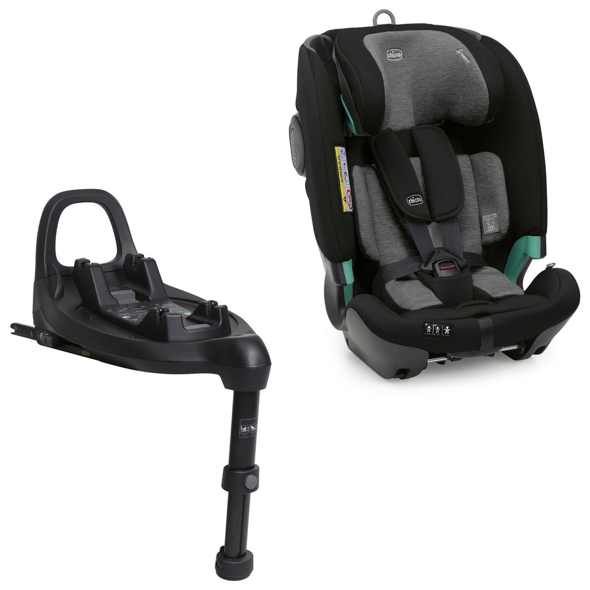 Chicco Fullseat 360 b. CARSEAT með base Black Satin
