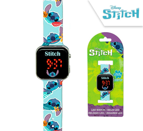 Barnaúr  LED Stitch ljósblá