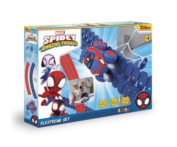 Smoby Spiderman BLÁR Flextreme bílabraut+bíll