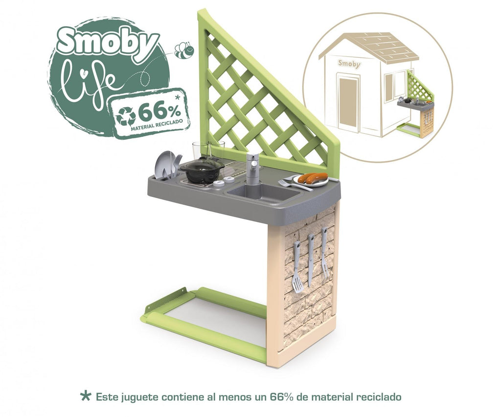 Smoby eldhús til að festa á útihúsin