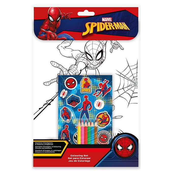 Spiderman föndursett með límiðum