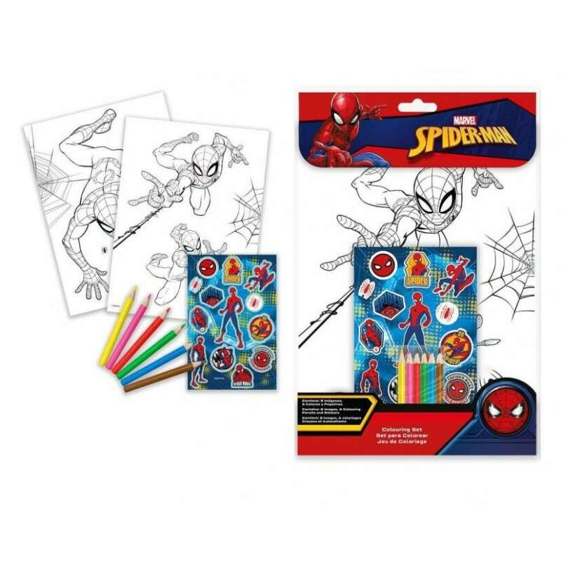 Spiderman föndursett með límiðum