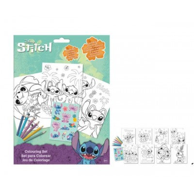 Stitch föndursett með límiðum og trélitum