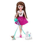 ZURU Sparkle dúkka 26cm með hundum
