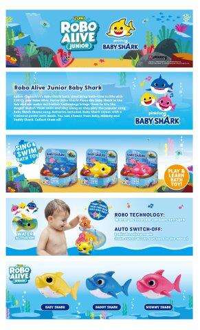 ZURU ROBO ALIVE BABY SHARK 3 litir