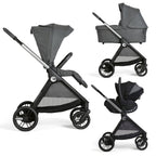 Chicco Bellagio 2 Black Satin sett með Flexi burðarrúmi og First-Seat Recline bílstól