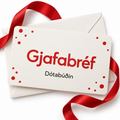 Gjafabréf Dótabúðarinnar með rauðum borða